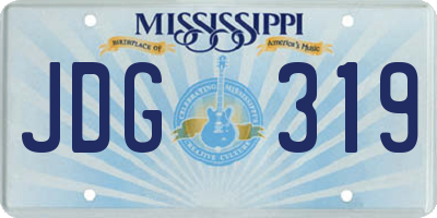 MS license plate JDG319