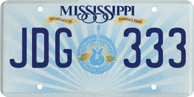 MS license plate JDG333