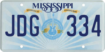 MS license plate JDG334
