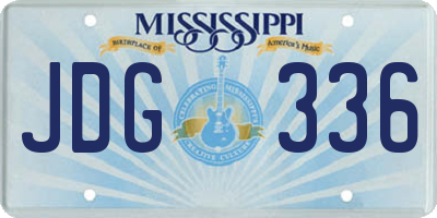 MS license plate JDG336