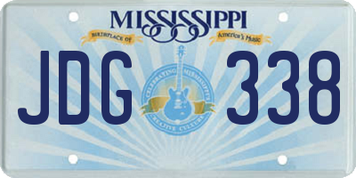 MS license plate JDG338