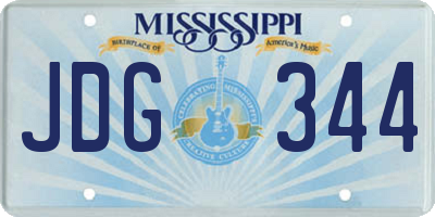 MS license plate JDG344