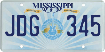 MS license plate JDG345