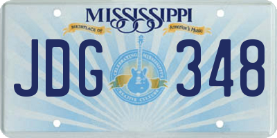 MS license plate JDG348