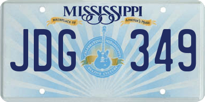 MS license plate JDG349