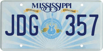 MS license plate JDG357