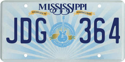MS license plate JDG364