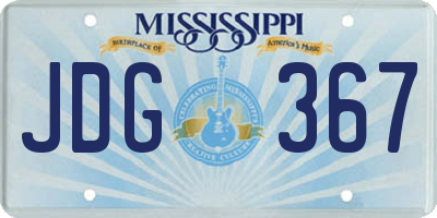 MS license plate JDG367