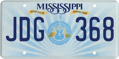 MS license plate JDG368