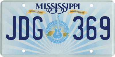 MS license plate JDG369