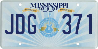 MS license plate JDG371