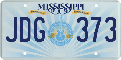 MS license plate JDG373