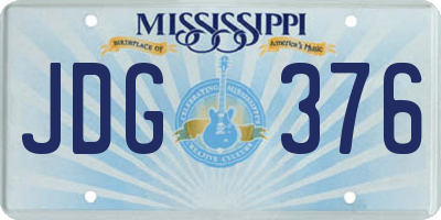 MS license plate JDG376