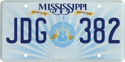 MS license plate JDG382