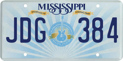 MS license plate JDG384