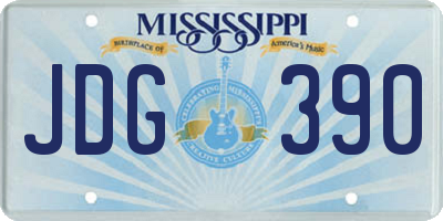 MS license plate JDG390
