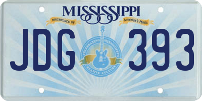 MS license plate JDG393