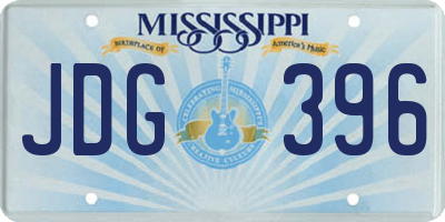 MS license plate JDG396