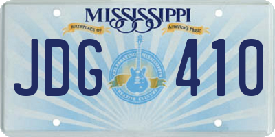 MS license plate JDG410