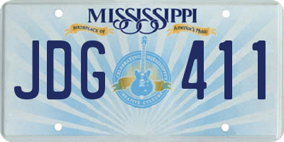 MS license plate JDG411