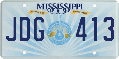 MS license plate JDG413