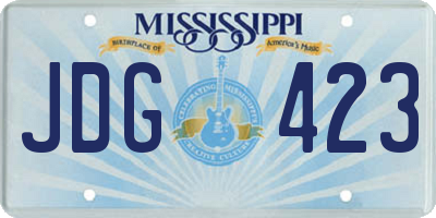 MS license plate JDG423