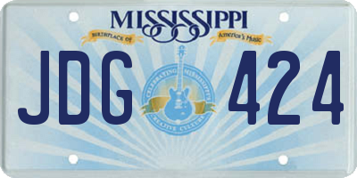 MS license plate JDG424