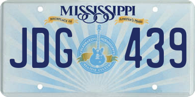 MS license plate JDG439
