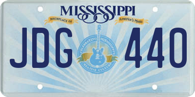 MS license plate JDG440