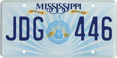 MS license plate JDG446
