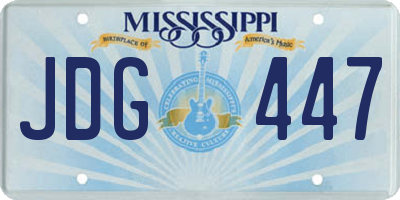 MS license plate JDG447
