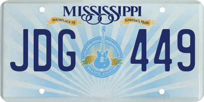MS license plate JDG449