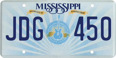 MS license plate JDG450
