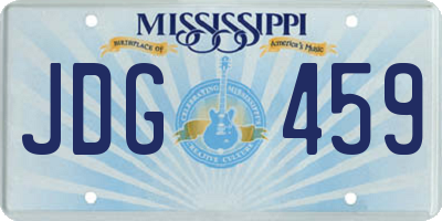 MS license plate JDG459