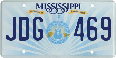MS license plate JDG469