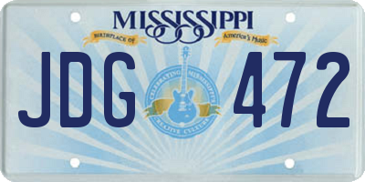 MS license plate JDG472