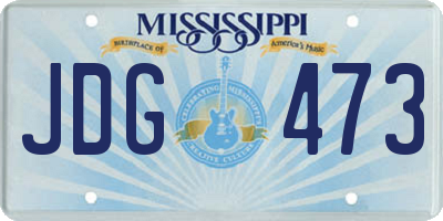 MS license plate JDG473