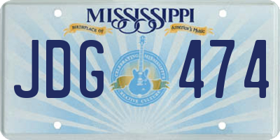 MS license plate JDG474
