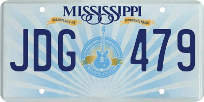 MS license plate JDG479