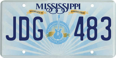 MS license plate JDG483