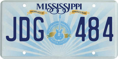 MS license plate JDG484
