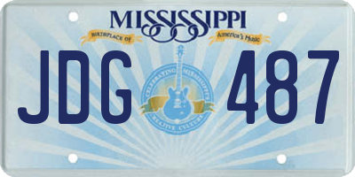 MS license plate JDG487