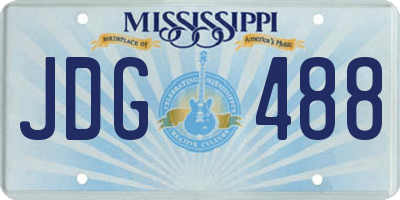 MS license plate JDG488