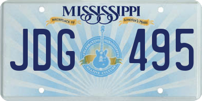 MS license plate JDG495