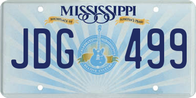 MS license plate JDG499