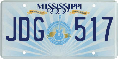 MS license plate JDG517