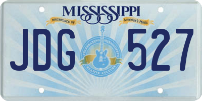 MS license plate JDG527