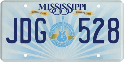 MS license plate JDG528