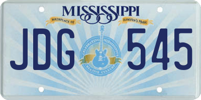 MS license plate JDG545