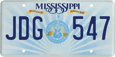 MS license plate JDG547